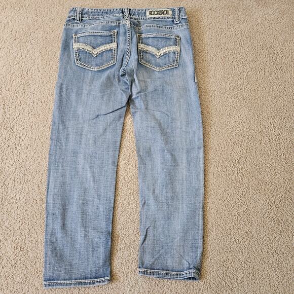 Rock & Roll Denim Low Rise Crop Jeans - Size 31 - Picture 2 of 7